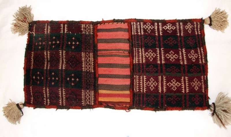 Vintage Middle Eastern Wool Khorjin Camel Donkey Saddle Bag