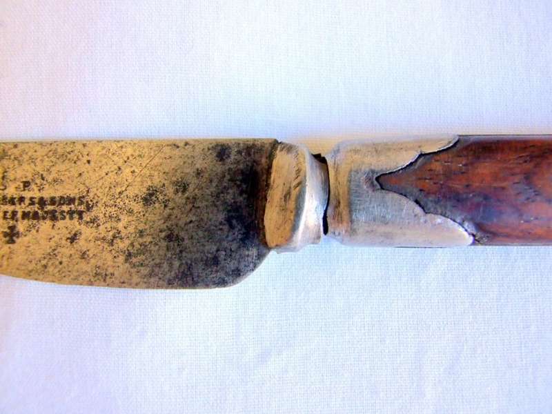 ANTIQUE RODGERS & SONS EARLY VICTORIAN KNIFE AND 3 PRONG FORK