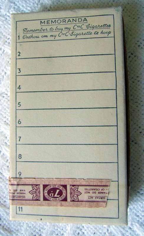 Rare Collection of WW2  "C to C" (Cape to Cairo) cigarette box and cards in good condition.