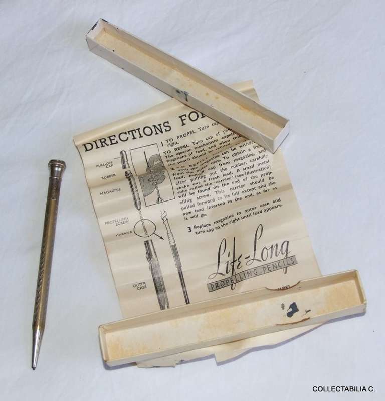Vintage LIFE-LONG propelling pencil in box with leaflet; working properly.