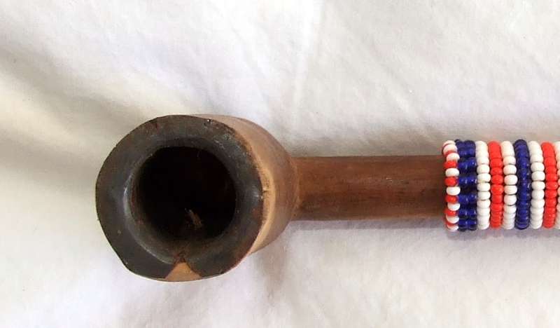 Xhosa beaded tobacco pipe