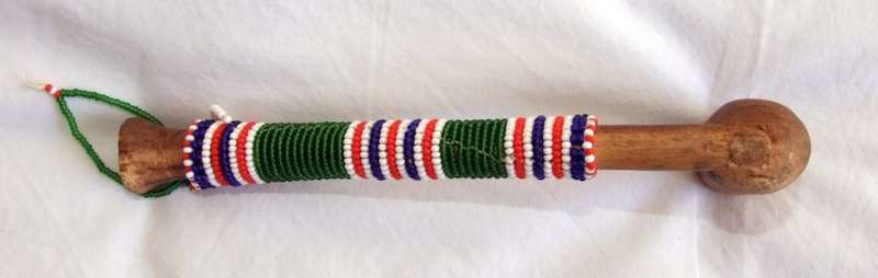 Xhosa beaded tobacco pipe