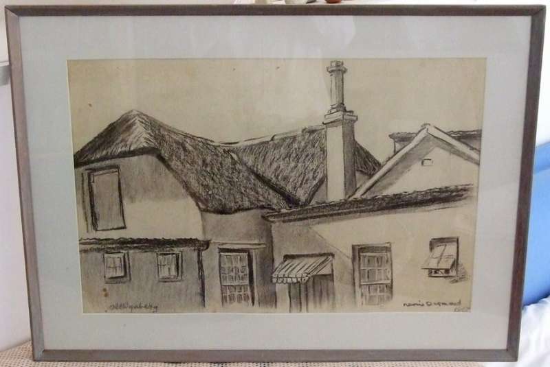 Nerine Desmond `Old Wynberg` drawing, Signed 1967,