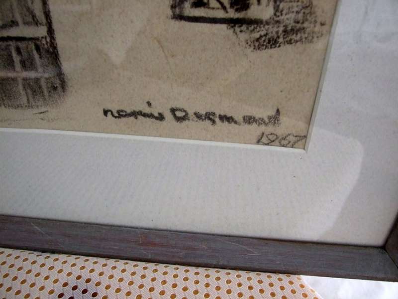 Nerine Desmond `Old Wynberg` drawing, Signed 1967,