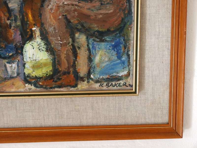 KENNETH BAKER: Oil on Board, Framed