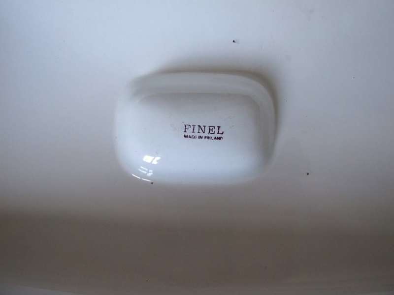 Rare large mid-century Finel enamel roasting pan/serving dish & lid Kaj Franck good condition