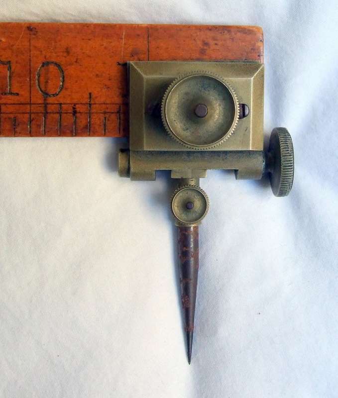 RARE ANTIQUE MAHOGANY BOXED STANLEY TRAMMEL DRAWING SET