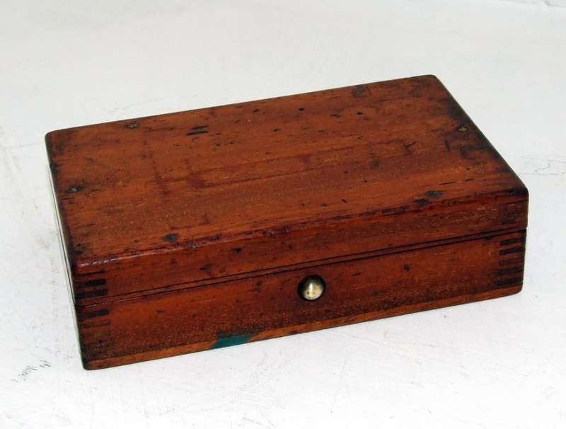 RARE ANTIQUE MAHOGANY BOXED STANLEY TRAMMEL DRAWING SET