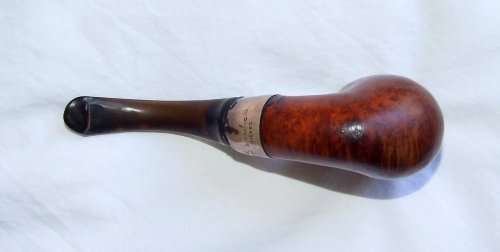 Antique PETERSON'S Dublin Premier System Smooth Bent Estate Pipe, Stirling Silver band.