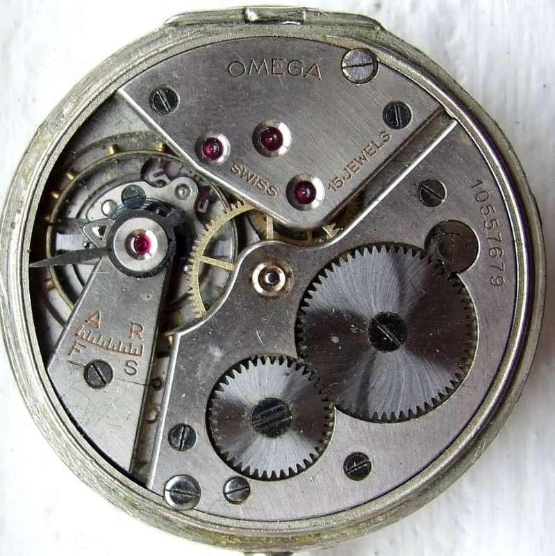 Vintage OMEGA POCKET WATCH, movement working, case hinge broken.
