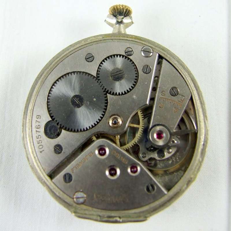 Vintage OMEGA POCKET WATCH, movement working, case hinge broken.