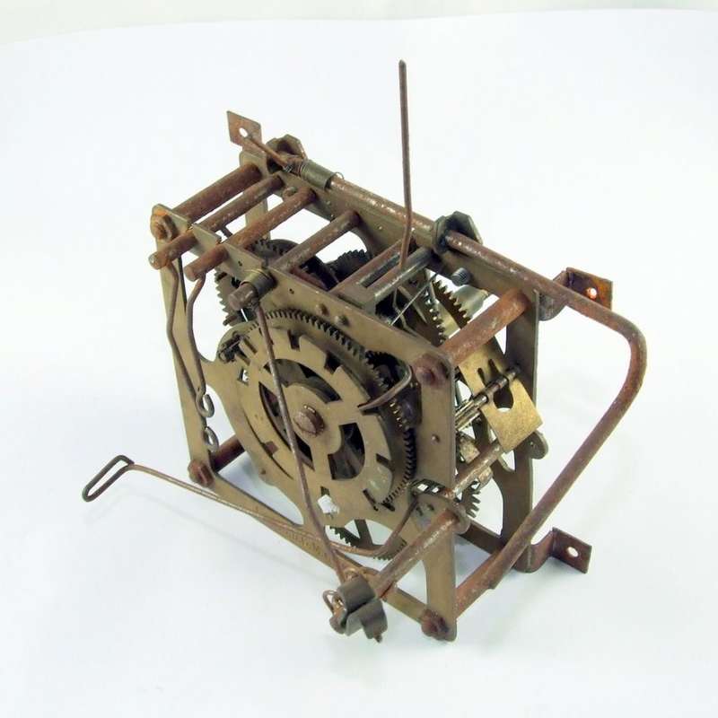 Vintage Civ Pat uGM angem Cuckoo Clock Movement for spares, repairs or Steampunk!