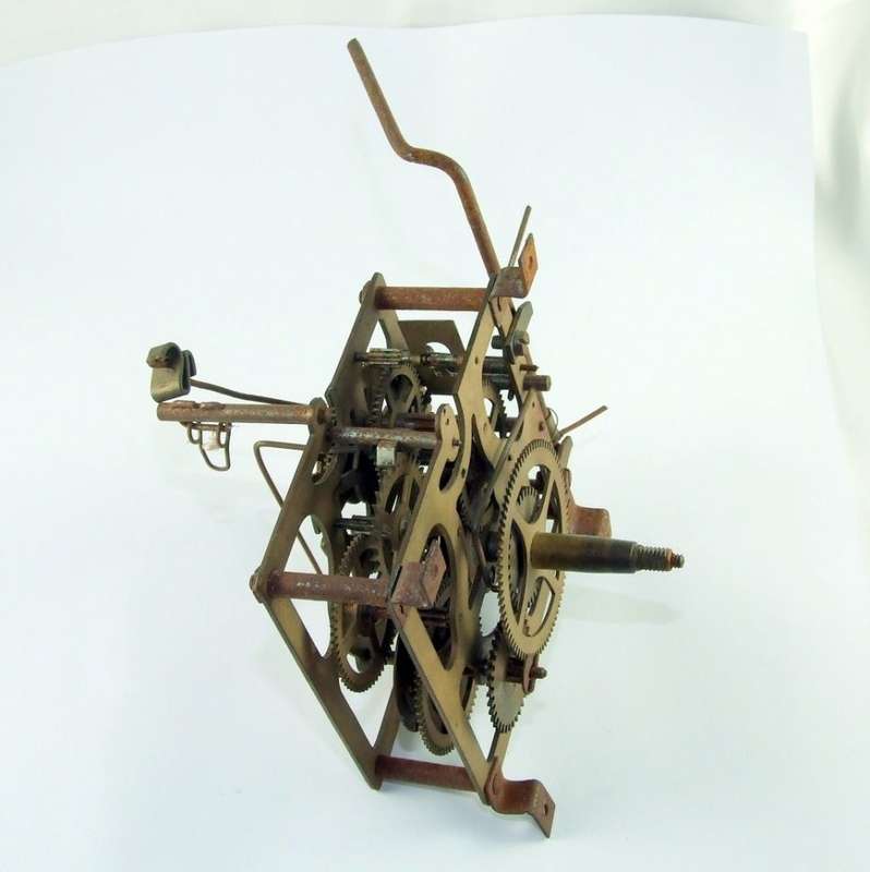 Vintage Civ Pat uGM angem Cuckoo Clock Movement for spares, repairs or Steampunk!