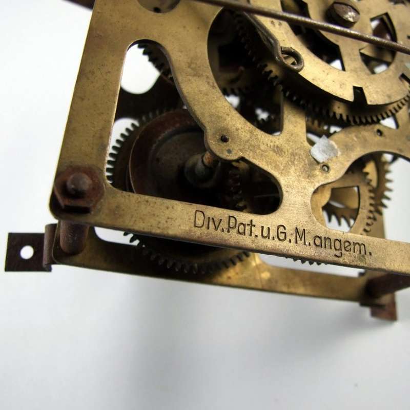 Vintage Civ Pat uGM angem Cuckoo Clock Movement for spares, repairs or Steampunk!