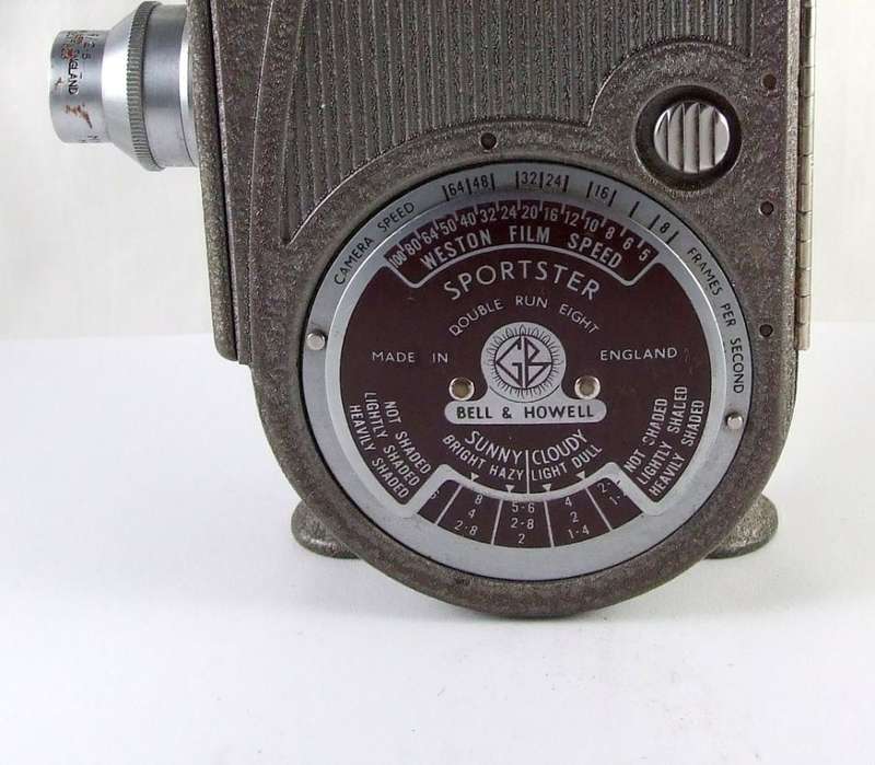 Excellent BELL & HOWELL "Double Run" 8mm Multi Speed SPORTSTER Movie Camera WORKING with Carry Case