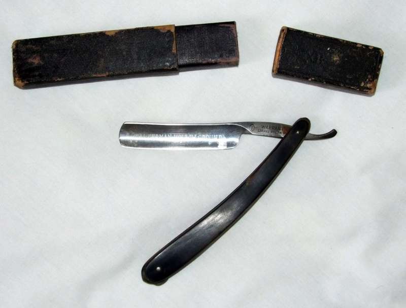 Very good vintage H&C German Hollow Ground STRAIGHT RAZOR in box.