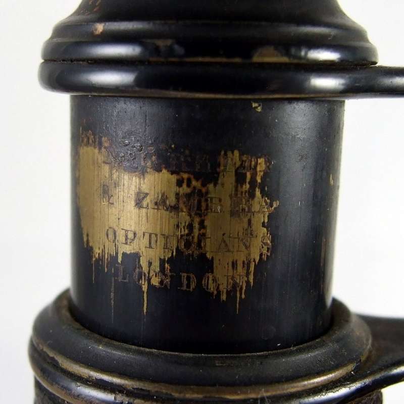 ANTIQUE NEGRETTI & ZAMBRA MILITARY BLACKENED BINOCULARS C1870'S