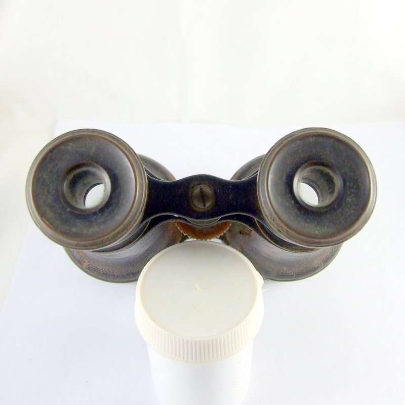 ANTIQUE NEGRETTI & ZAMBRA MILITARY BLACKENED BINOCULARS C1870'S