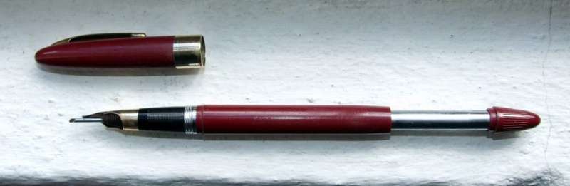 Vintage Sheaffer White Dot Snorkel Valiant Burgundy Fountain Pen, 14ct nib,  USA