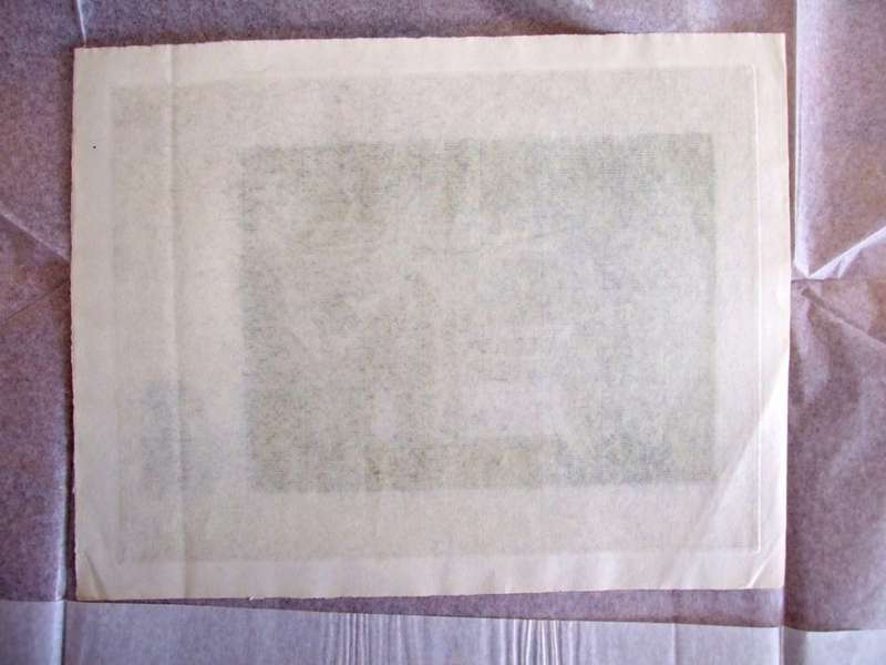 Excellent vintage etching - scholar`s alcove.