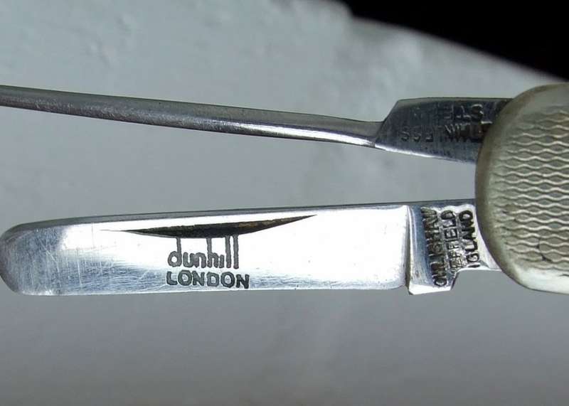 Vintage DUNHILL Pipe Tool & Tamper in Leather Case.