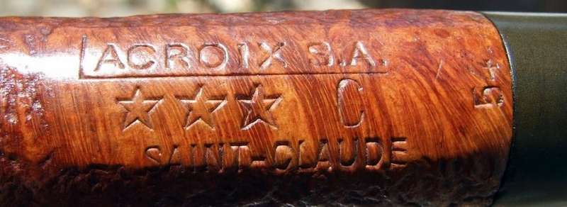 Excellent Vintage LACROIX 3 star #54 Large Sandblasted Briar Billiard Pipe