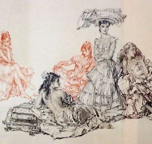 A signed Sir William Russell Flint Limited Edition Print, Framed, STUDIES OF CECILIA