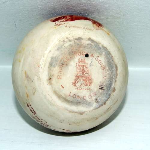 Rare Antique Ceramic Match Holder Advertising USHER'S O.V.G. WHISKY - with Kipling Poem