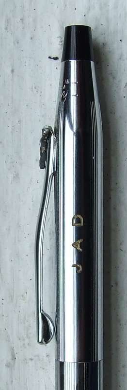 VINTAGE CHROME CROSS CENTURY BALLPOINT PEN WITH CADUCEUS SYMBOL