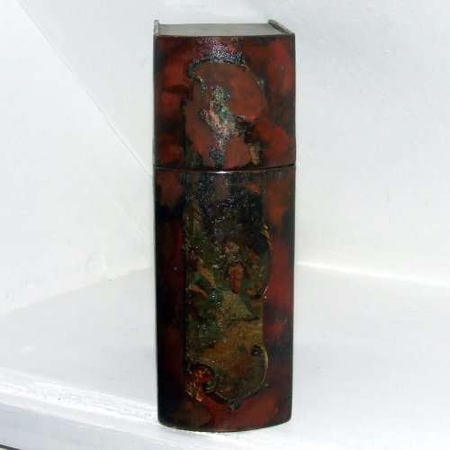 Antique Hand Made and Decorated Papier-Mâché BOOK SAFE