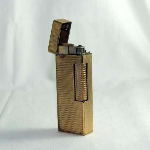 VINTAGE DUNHILL ROLLAGAS GOLD PLATED LIGHTER, WORKING.