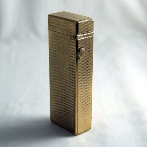 VINTAGE DUNHILL ROLLAGAS GOLD PLATED LIGHTER, WORKING.