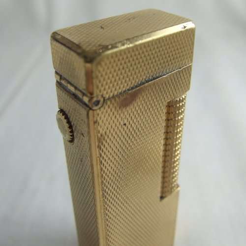 VINTAGE DUNHILL ROLLAGAS GOLD PLATED LIGHTER, WORKING.
