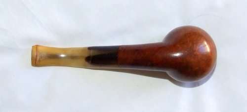 Superbly Made! Estate Bent Ball Briar Pipe with Horn Stem