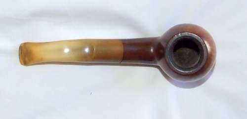 Superbly Made! Estate Bent Ball Briar Pipe with Horn Stem