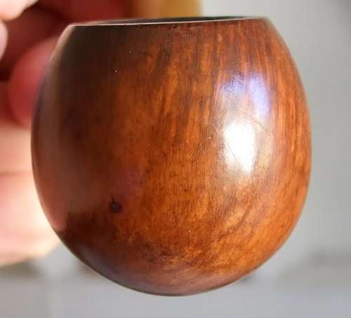 Superbly Made! Estate Bent Ball Briar Pipe with Horn Stem
