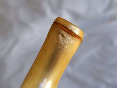 Superbly Made! Estate Bent Ball Briar Pipe with Horn Stem