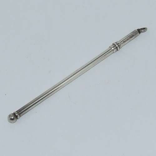 DEAKIN and FRANCIS BIRMINGHAM HALLMARKED 1948 STERLING SILVER COCKTAIL SWIZZLE STICK