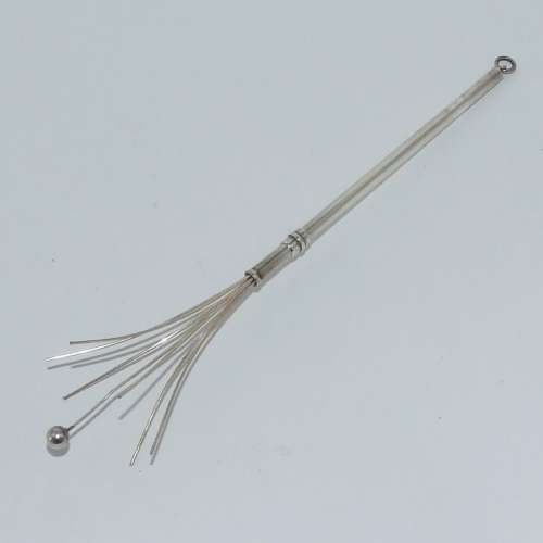 DEAKIN and FRANCIS BIRMINGHAM HALLMARKED 1948 STERLING SILVER COCKTAIL SWIZZLE STICK