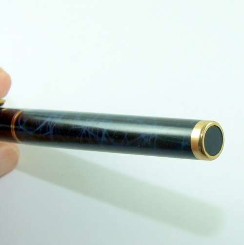Sheaffer Targa 1080 Cobalt Blue Ronce Lacquer Fountain Pen 14kt Fine Nib