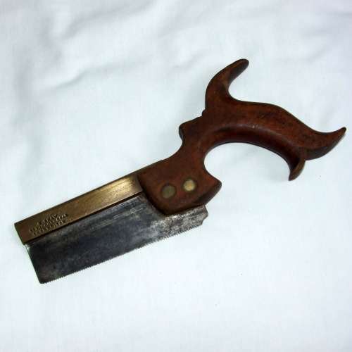 Small hand held dovetail saw by G Shaw, Shoreditch. C.1900