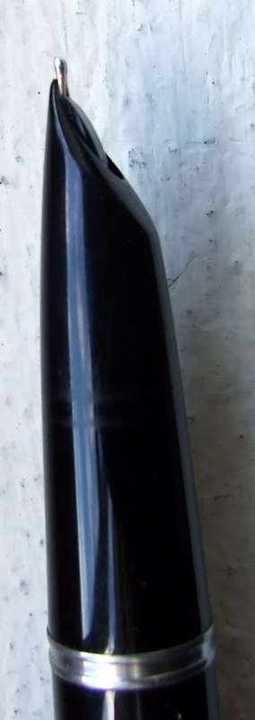 Made in England PARKER 51 Aerometric fountain pen black with brushed steel and chrome cap WORKING,