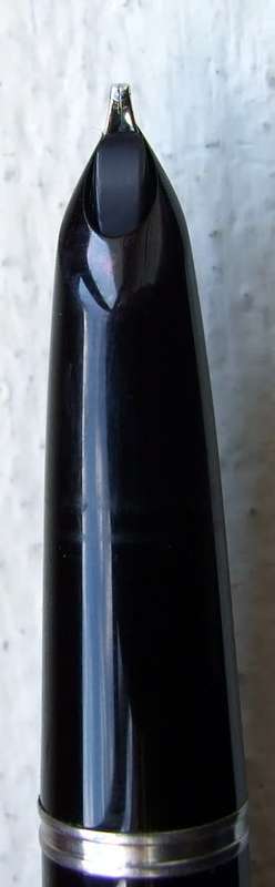 Made in England PARKER 51 Aerometric fountain pen black with brushed steel and chrome cap WORKING,