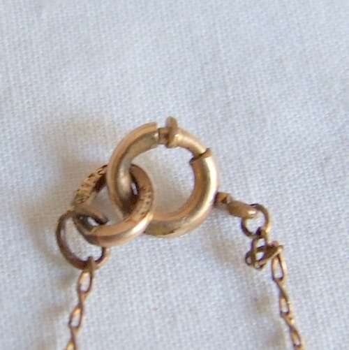 WWI Period Metal Fumsup Touch Wood Charm with Chain