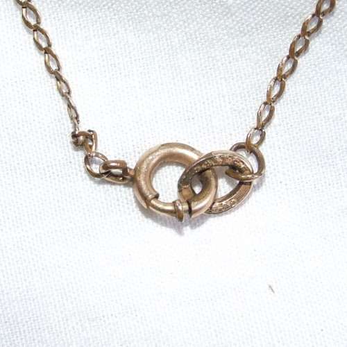 WWI Period Metal Fumsup Touch Wood Charm with Chain