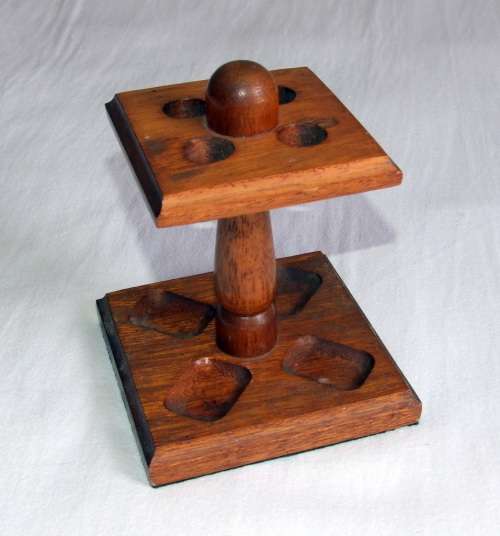 Attractive solid wood stand for four pipes  (RESERVED FOR 172jvt)