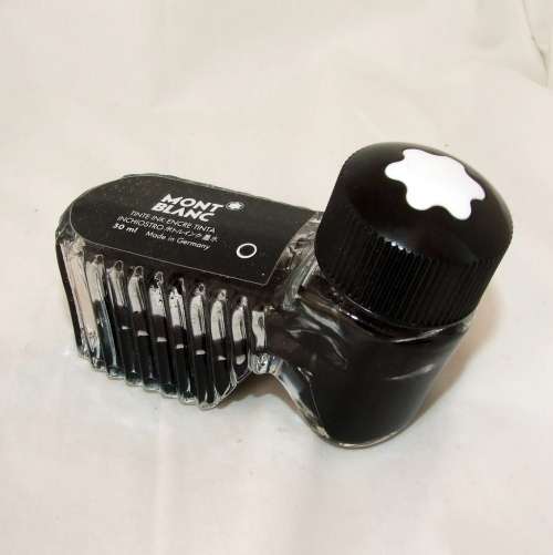 Montblanc Ink Bottle: approximately 50% full/empty
