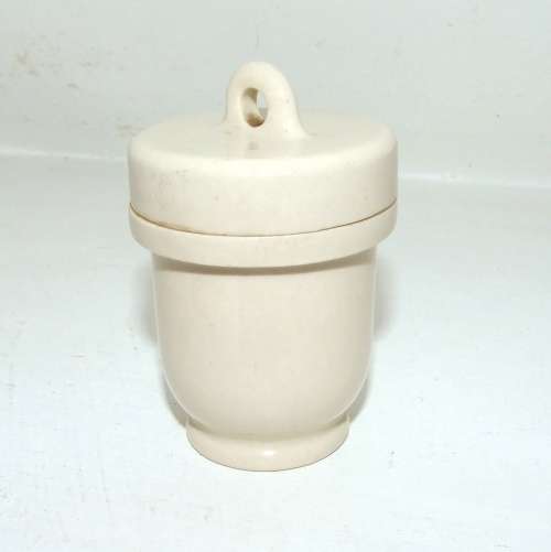 Antique 1920s Ceramic Egg Coddler Screw Top- Rd No 636774 U.S.A. Patent No.49405