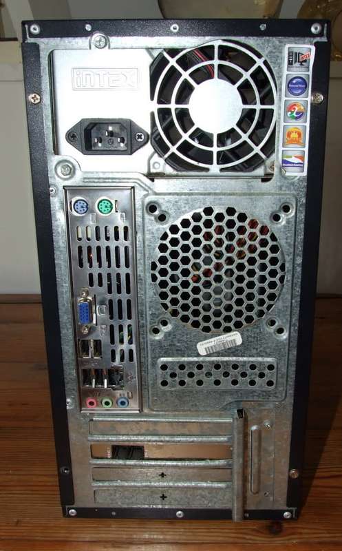 INTEX desktop computer CASE with power supply, BIOSTAR motherboard