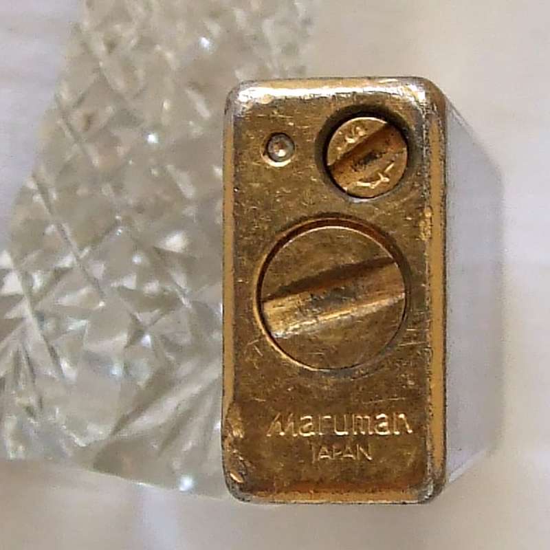 Vintage Black Enameled Japanese Maruman Gas Lighter